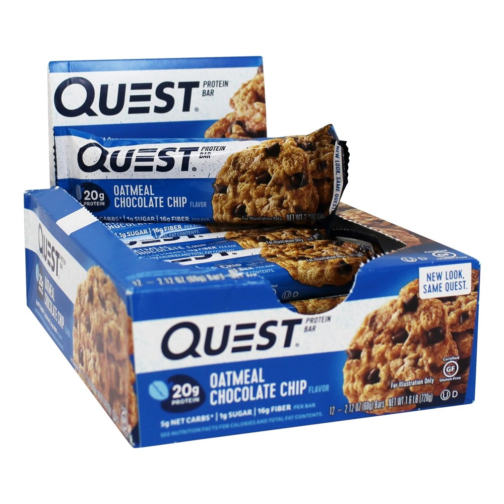Comprar Quest Bar Caixa com Barras de Proteína Sabor Chocolate & Aveia - 12 Barras Quest Nutrition