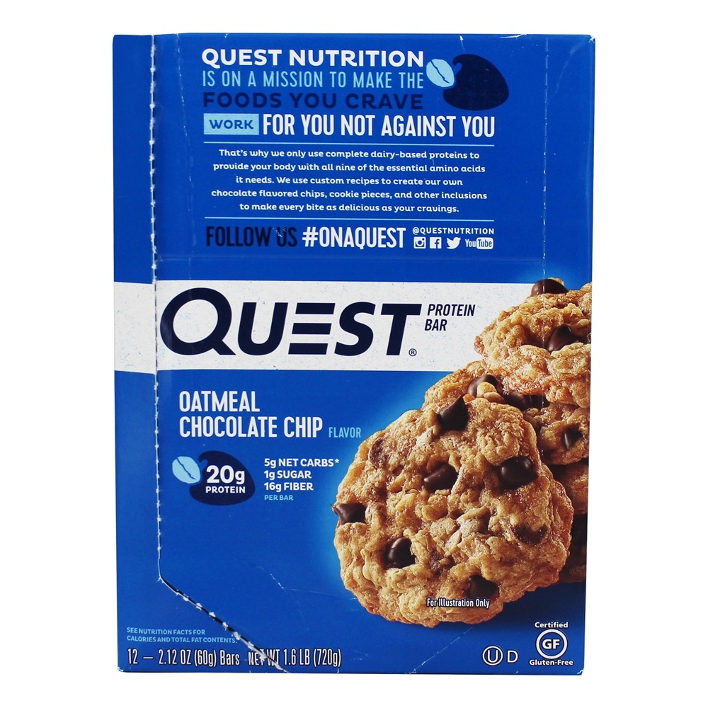 Comprar Quest Bar Caixa com Barras de Proteína Sabor Chocolate & Aveia - 12 Barras Quest Nutrition - Imagem 2