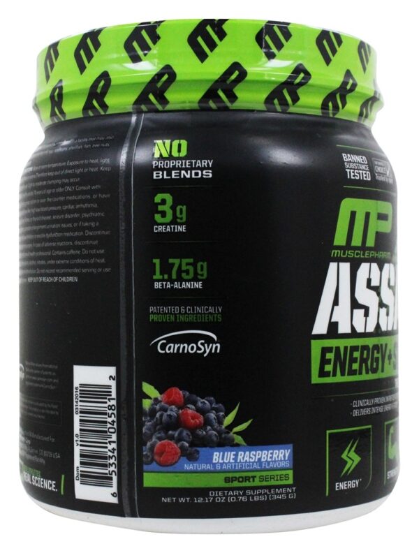 Comprar Assault Energia + Força Sabor Framboesa Azul - 12.17 oz. Muscle Pharm - Imagem 5