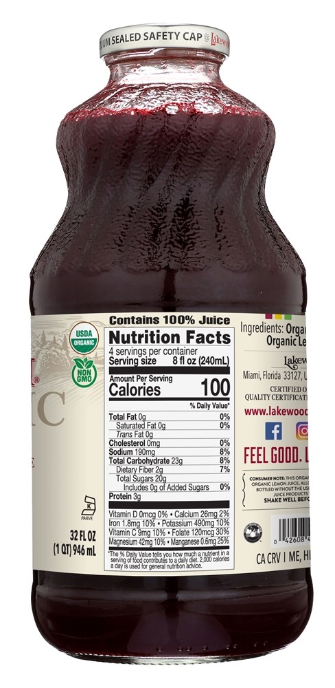 Comprar Suco Pure fresco orgânico Pure Beterraba com suco de limão orgânico - 32 fl. oz. Lakewood - Imagem 2