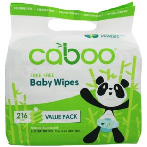 Comprar Pacote de valor de toalhetes de bebê de bambu - 216 Limpe (s) Caboo