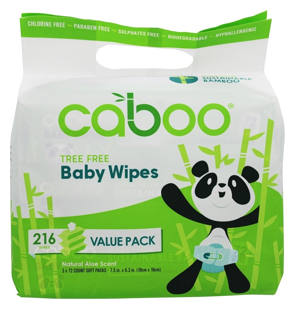 Comprar Pacote de valor de toalhetes de bebê de bambu - 216 Limpe (s) Caboo