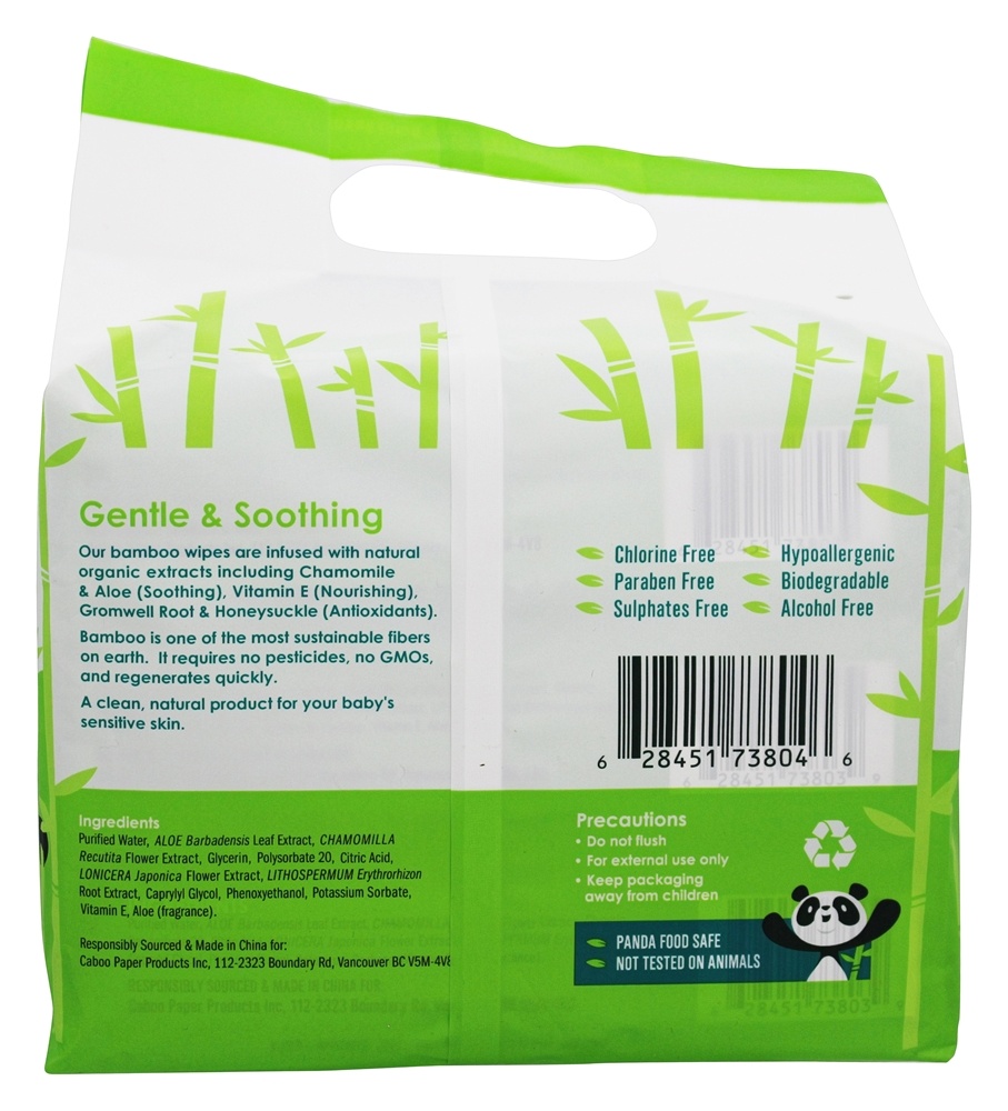 Comprar Pacote de valor de toalhetes de bebê de bambu - 216 Limpe (s) Caboo - Imagem 2