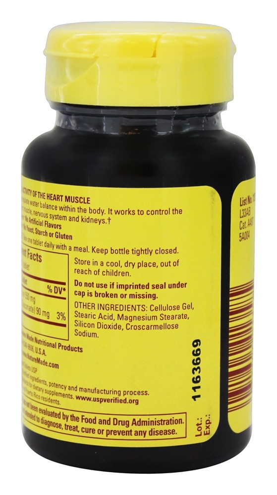 Comprar Gluconato de potássio 550 mg. - 100 Tablets Nature Made - Imagem 3