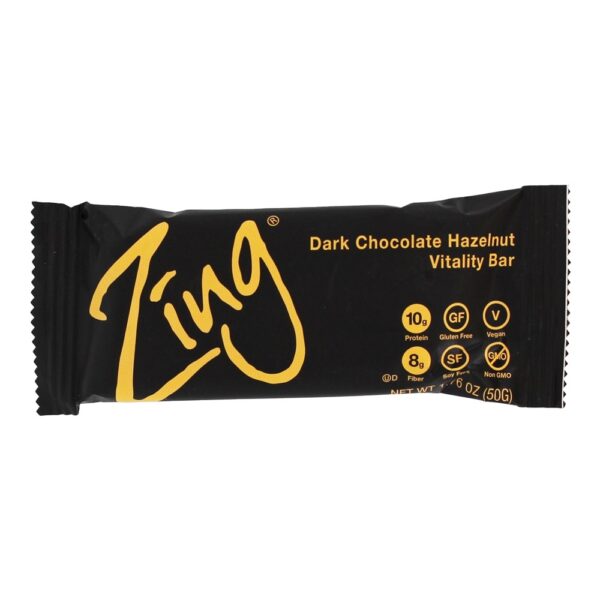 Comprar Vitalidade Bar Box Dark Chocolate Avelã - 12 Barras Zing Bars - Imagem 4