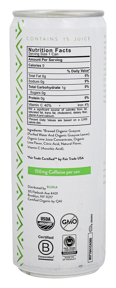 Comprar Bebida Energética Limpa Original com Lima - 12 fl. oz. Runa - Imagem 2