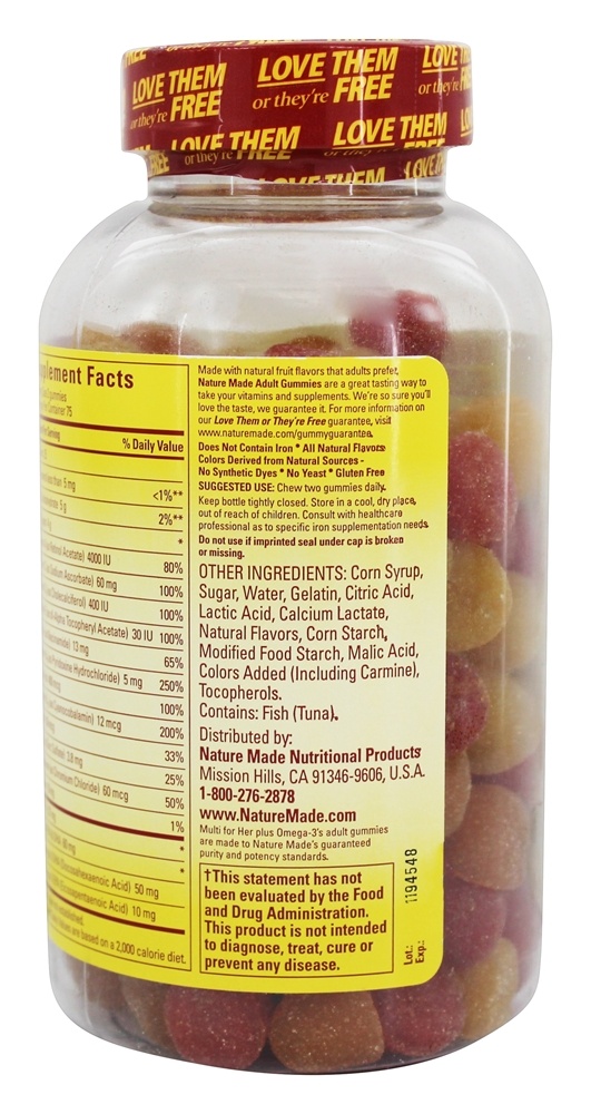 Comprar Multi para Ela Com Omega-3s Sabor Limão, Laranja e Morango - 150 Gummies Nature Made - Imagem 3