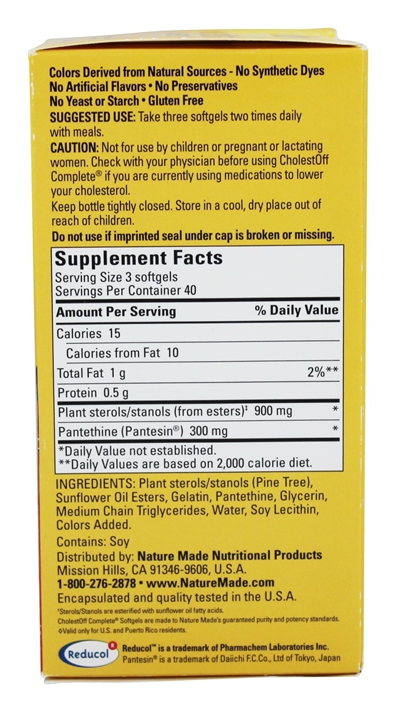 Comprar CholestOff Complete - 120 Softgels Nature Made - Imagem 2