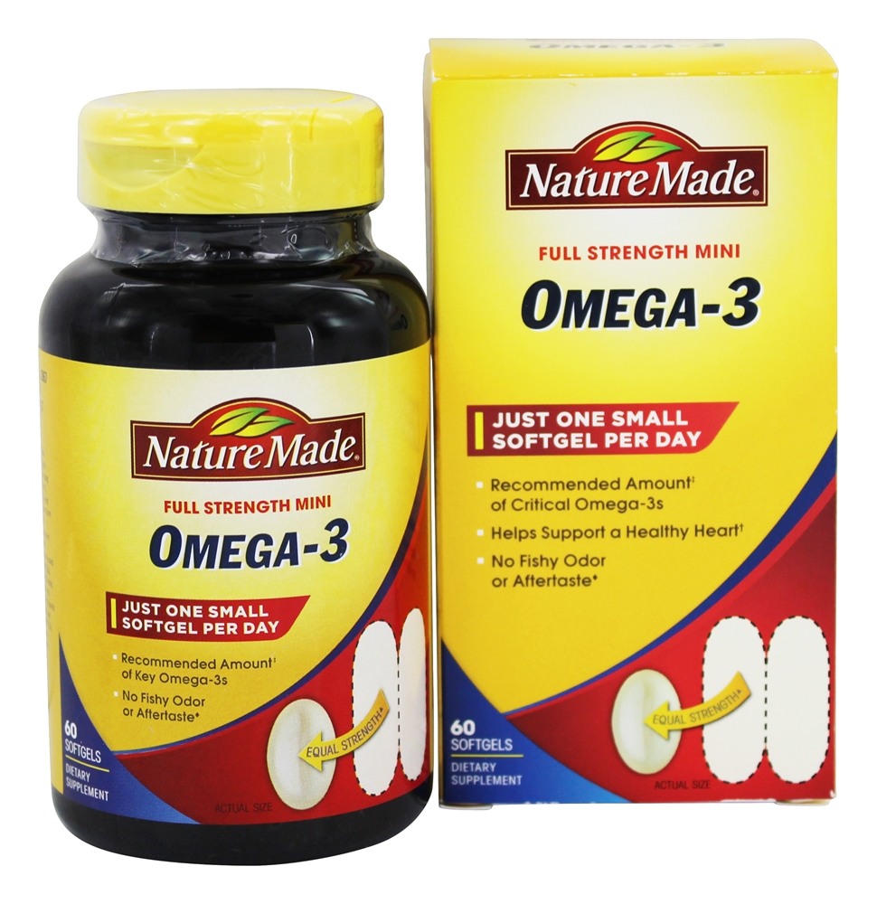 Comprar Omega-3 Mini Cápsulas de Potência Total - 60 Softgels Nature Made