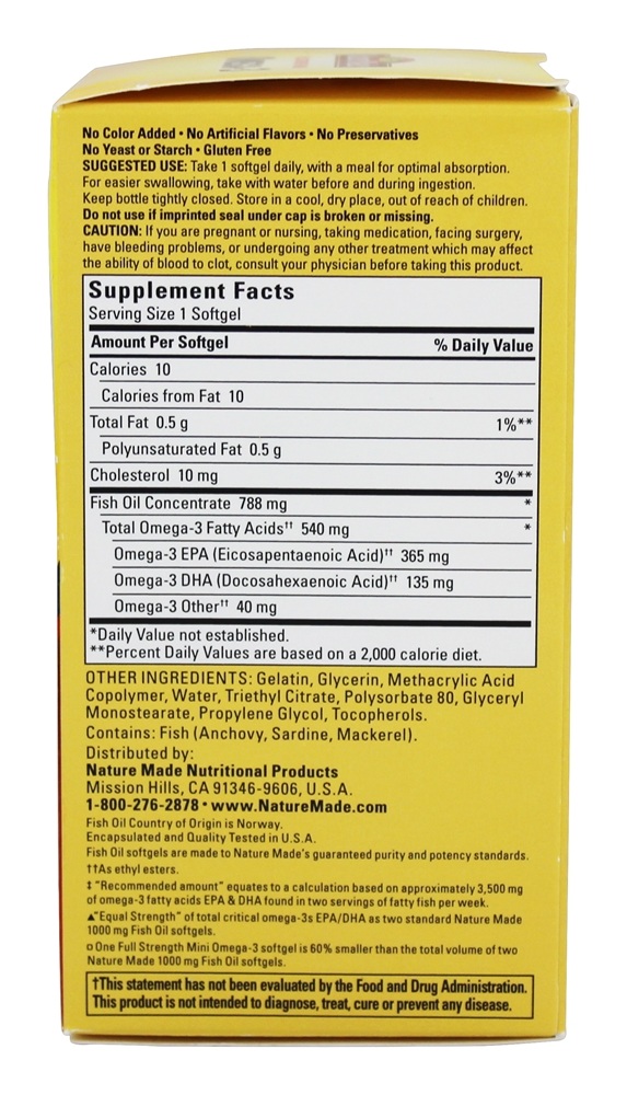 Comprar Omega-3 Mini Cápsulas de Potência Total - 60 Softgels Nature Made - Imagem 2