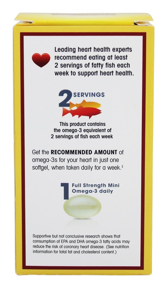 Comprar Omega-3 Mini Cápsulas de Potência Total - 60 Softgels Nature Made - Imagem 3