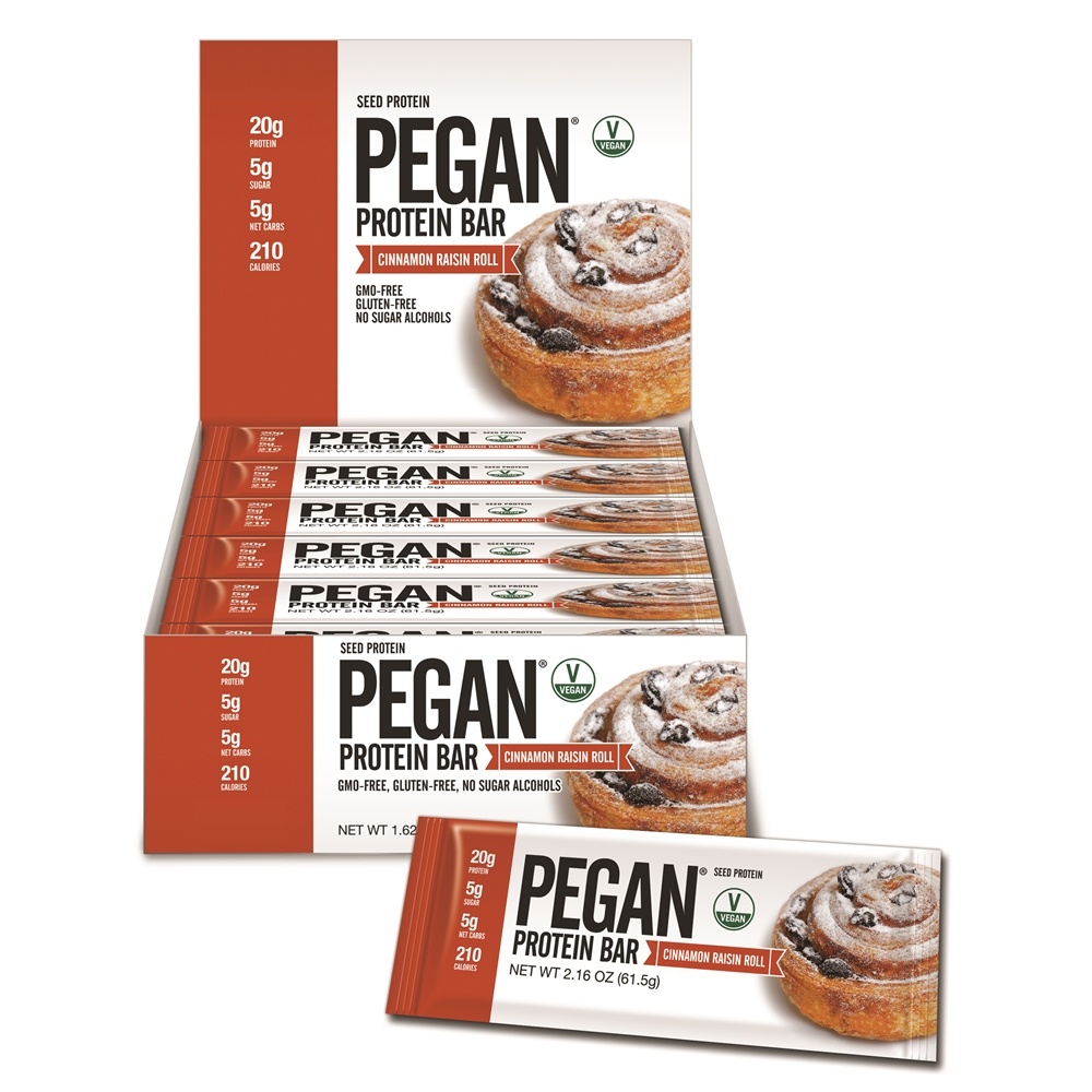 Comprar Pegan Proteína Bar Canela Uva passa Rolar - 12 Barras Julian Bakery