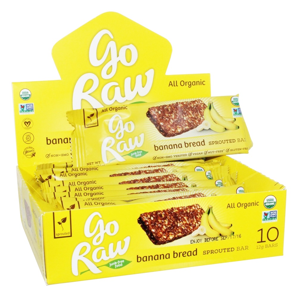 Comprar Pão de Banana Orgânica - 10 Barras Go Raw
