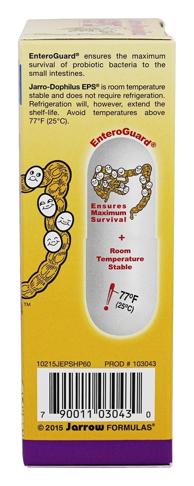 Comprar Suplemento probiótico de EPS Jarro-Dophilus 25 Bilhões de UFC - Cápsulas vegetarianas 60 Jarrow Formulas - Imagem 3