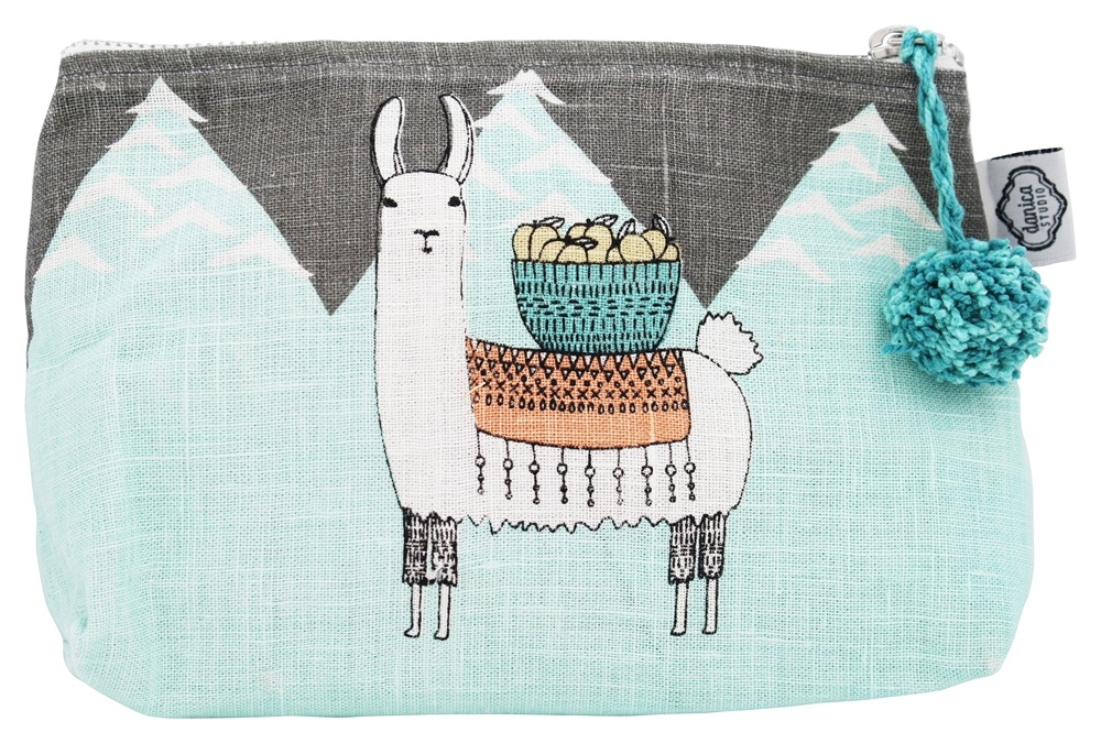 Comprar 100 % de lhamarama de sacola de cosméticos de linho pequena Danica Studio - Imagem 2