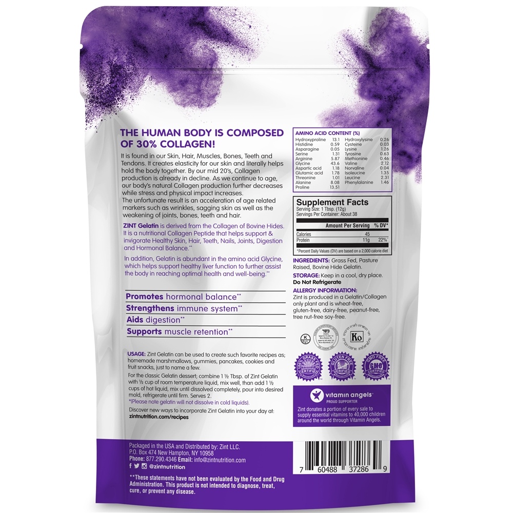 Comprar Gelatina de Carne Pure Protein - 16 oz. Zint - Imagem 2