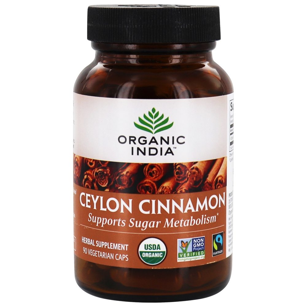 Comprar Canela Orgânica de Ceilão - Cápsulas vegetarianas 90 Organic India
