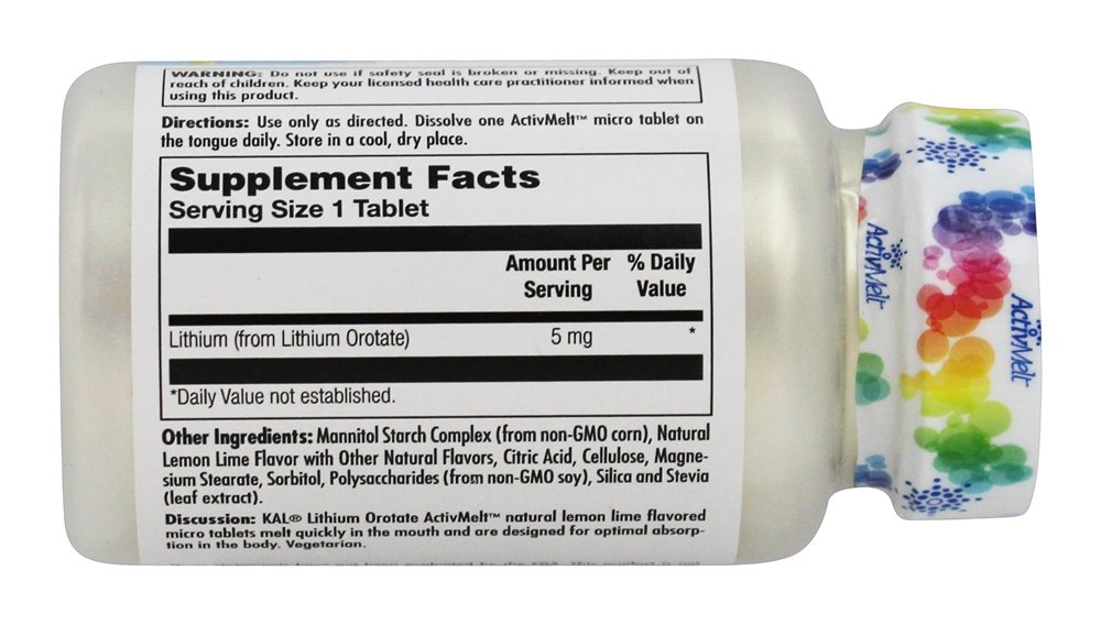 Comprar Lítio Orotate Activmelt Limão Cal - 90 Tablets Kal - Imagem 2