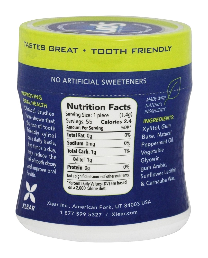 Comprar Spry mais forte mais natural Natural xilitol Gum Peppermint - 55 Peça (s) Xlear - Imagem 2