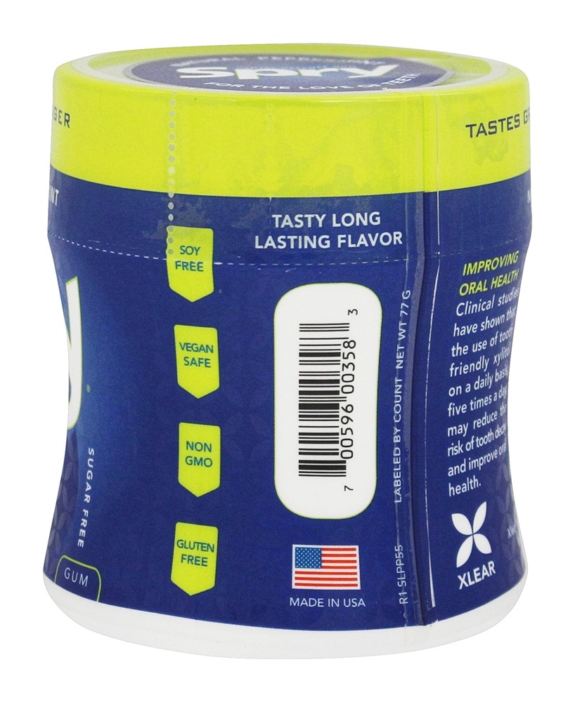 Comprar Spry mais forte mais natural Natural xilitol Gum Peppermint - 55 Peça (s) Xlear - Imagem 3