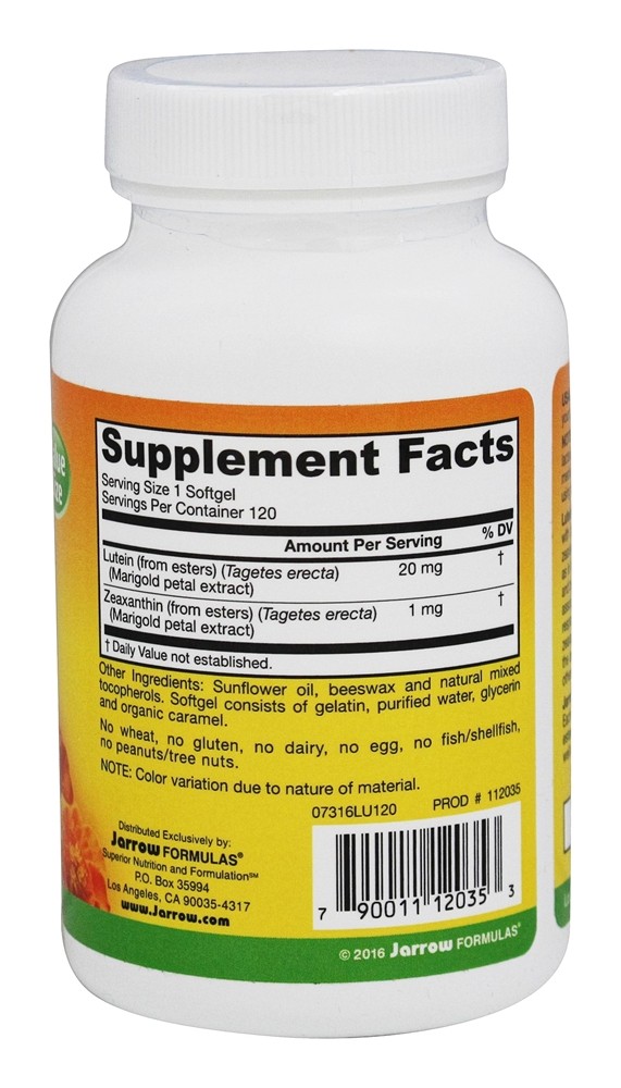 Comprar Luteína (Pacote Econômico) 20 mg. - 120 Softgels Jarrow Formulas - Imagem 2