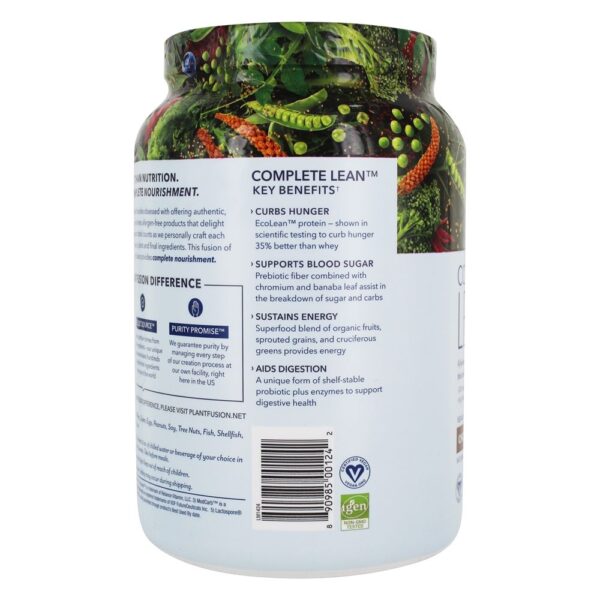Comprar Completa Proteína Vegetal Lean Chocolate Brownie - 1.85 lb. PlantFusion - Imagem 4