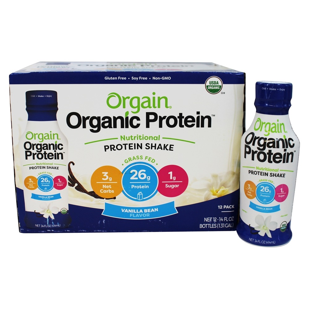 Comprar Proteína Nutricional Orgânica RTD Agite 26g de Feijão de Baunilha - 12 Frasco (s) Orgain
