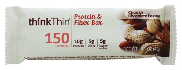Comprar thinkthin Inclinar Proteína & Fibra Barras Caixa Chunky Chocolate Amendoim - 10 Barras Think Products - Imagem 4