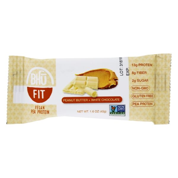 Comprar Proteína de Ervilha Vegana Manteiga de Amendoim + Chocolate Branco - 12 Barras Bhu Fit - Imagem 4