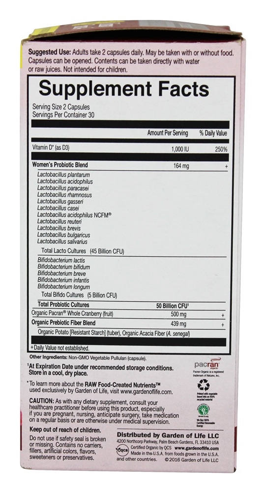 Comprar Dr. Formulated Probiotics Trato Urinário + Sem Refrigeração 50 Bilhões de UFC - Cápsulas vegetarianas 60 Garden of Life - Imagem 2
