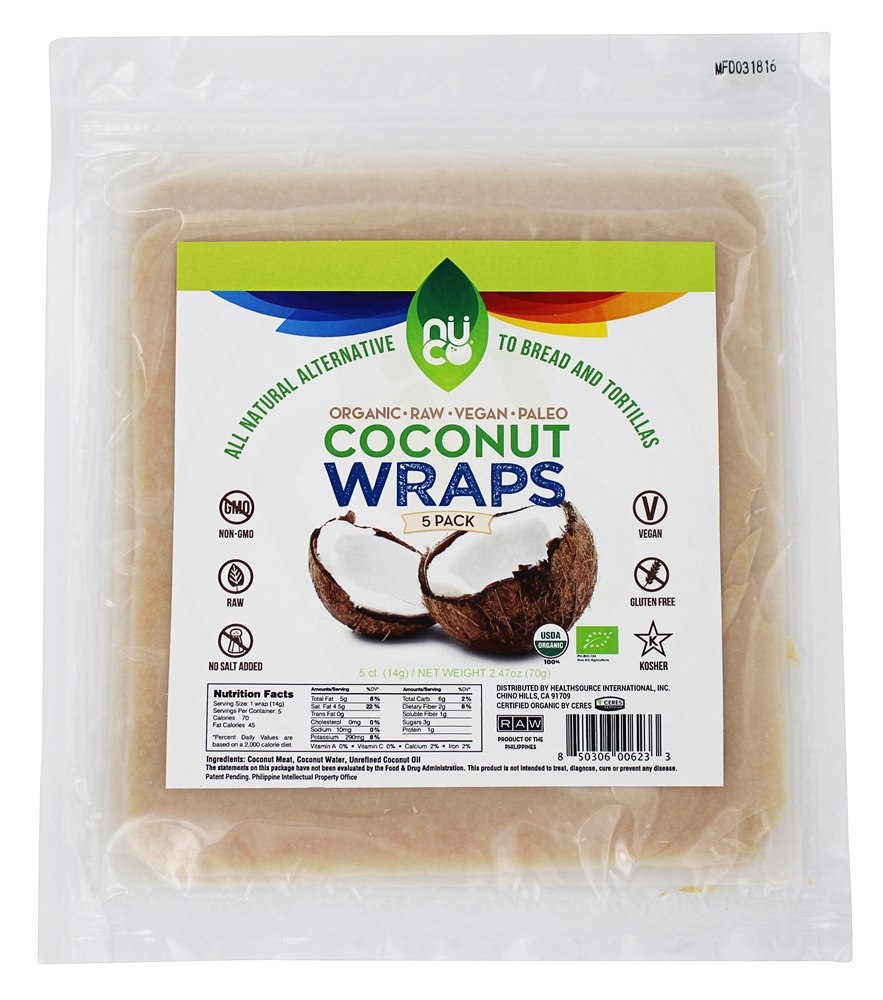 Comprar Coco Embrulha Orgânico Original - 5 Contagem NUCO