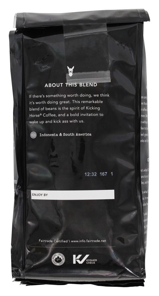 Comprar Orgânico Fairtrade Inteiro Feijão Café Chutar Bunda Escuro Assado - 10 oz. Kicking Horse Coffee - Imagem 2