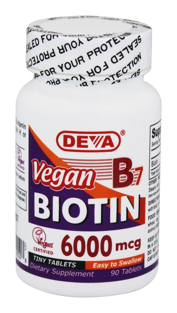 Comprar Vitamina B7 Biotina Vegana 6000 mcg. - 90 Tablets Deva Nutrition