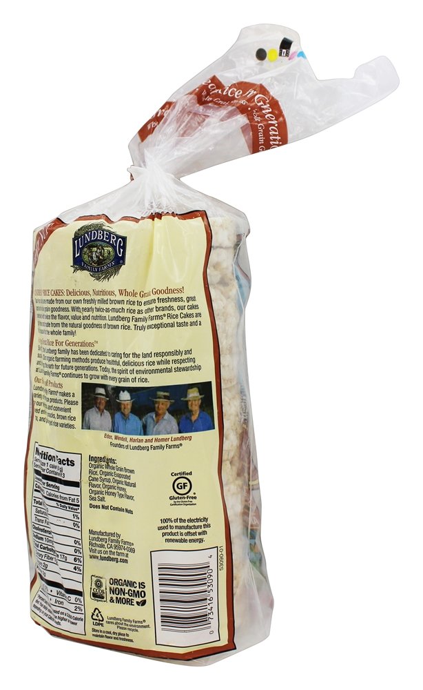 Comprar Bolos de arroz orgânico porca de mel - 9.6 oz. Lundberg - Imagem 3