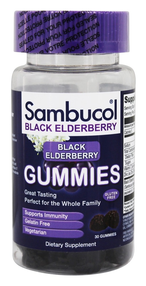 Comprar Baga preta de sabugueiro - 30 Gummies Sambucol