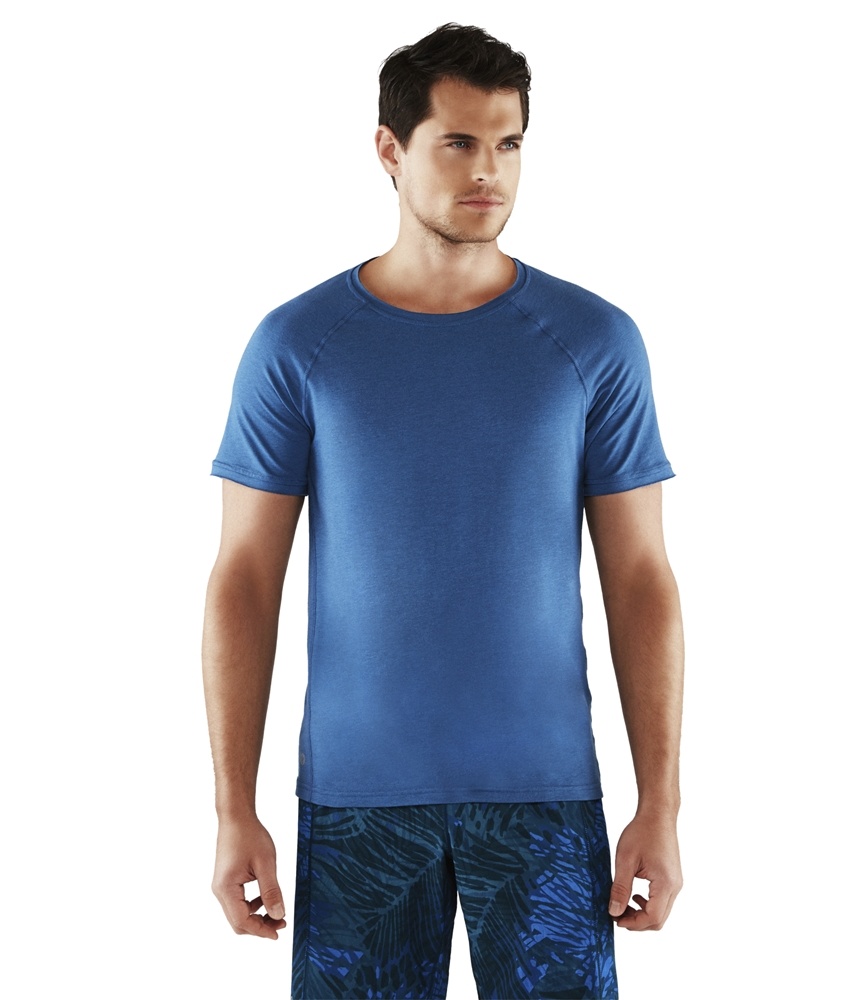 Comprar T de Raglan de desempenho Transcend masculino Aqua - Médio Manduka