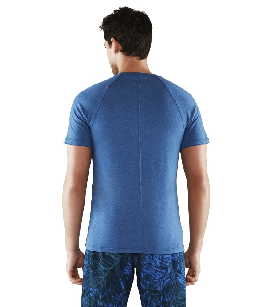 Comprar T de Raglan de desempenho Transcend masculino Aqua - Médio Manduka - Imagem 2