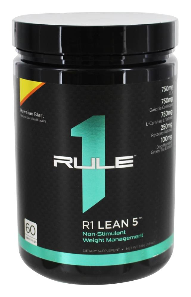 Comprar R1 Lean 5 Gerenciamento de Peso Não-Estimulante 60 Porções de Explosão Havaiana - 336 Gramas Rule One Proteins