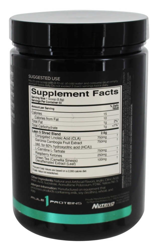 Comprar R1 Lean 5 Gerenciamento de Peso Não-Estimulante 60 Porções de Explosão Havaiana - 336 Gramas Rule One Proteins - Imagem 2