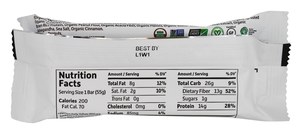 Comprar Orgânico Fit alta proteína peso perda barra de manteiga de amendoim Chocolate - 1.9 oz. Garden of Life - Imagem 3