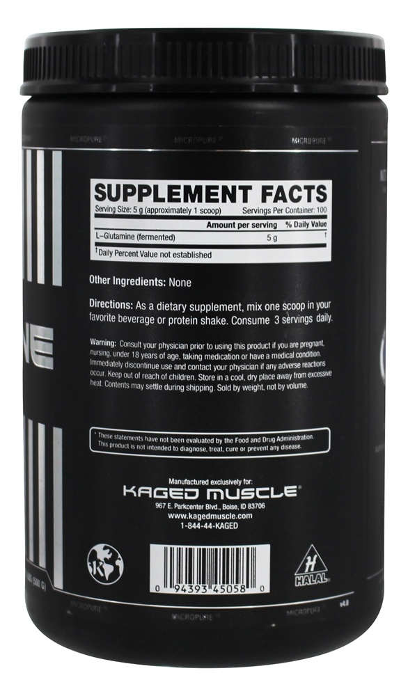 Comprar Grau farmacêutico de glutamina sem sabor - 1.1 lbs. Kaged Muscle - Imagem 2