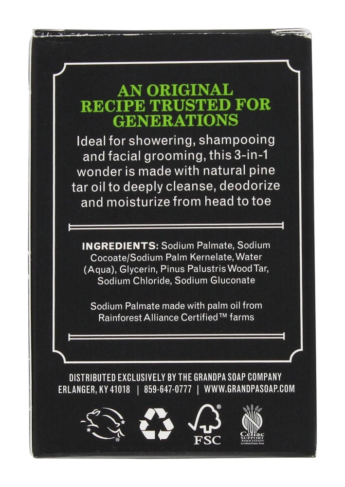 Comprar Face & Corpo Bar Sabão Pinho Alcatrão - 1.35 oz. The Grandpa Soap Co. - Imagem 2