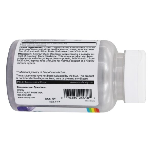 Comprar Preto Sabugueiro com Sambuactin Sambucu Extrair - 30 comprimidos mastigáveis Solaray - Imagem 4