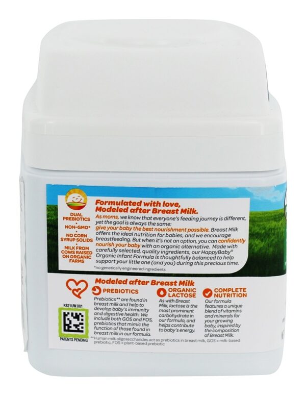 Comprar Feliz Bebê Etapa 1 Orgânico Leite Baseado Infantil Fórmula com Ferro - 1.31 lbs. Happy Family - Imagem 4