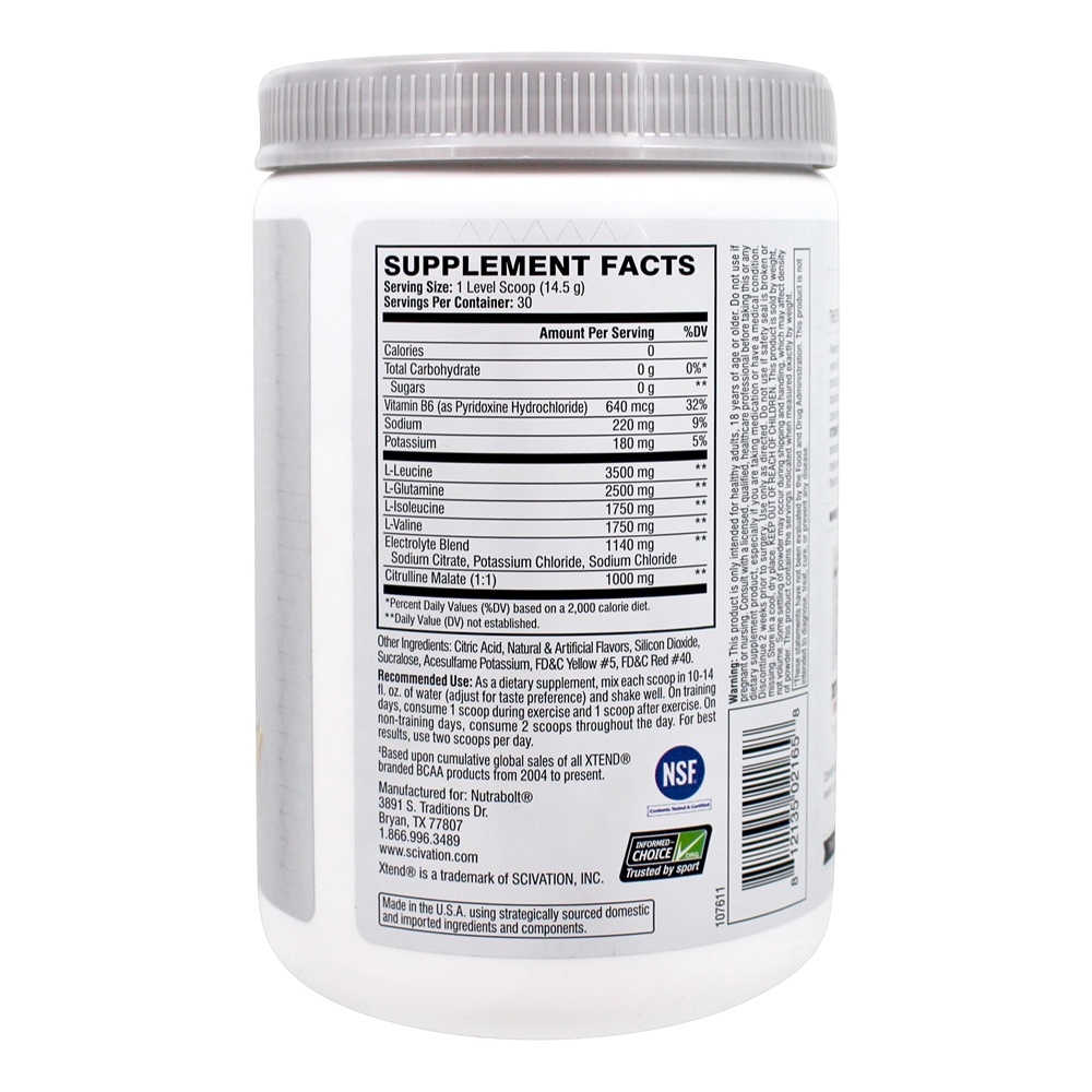 Comprar Xtend The Original BCAA Recuperação Muscular + Eletrólitos em Pó 30 Servings Italian Blood Orange - 15.3 oz. Scivation - Imagem 2