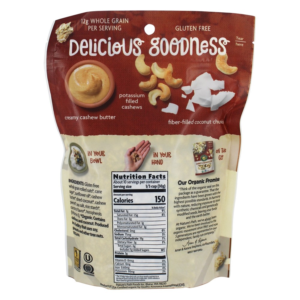 Comprar Coco de Granola Crocante sem Glúten e Manteiga de Caju - 11 oz. Nature's Path Organic - Imagem 2