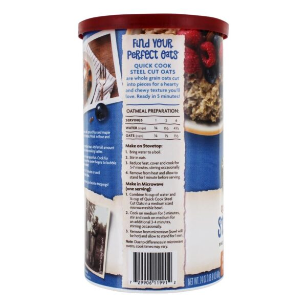 Comprar Aveia rápida do corte do aço do cozinheiro da grão inteira orgânica - 24 oz. Nature's Path Organic - Imagem 4