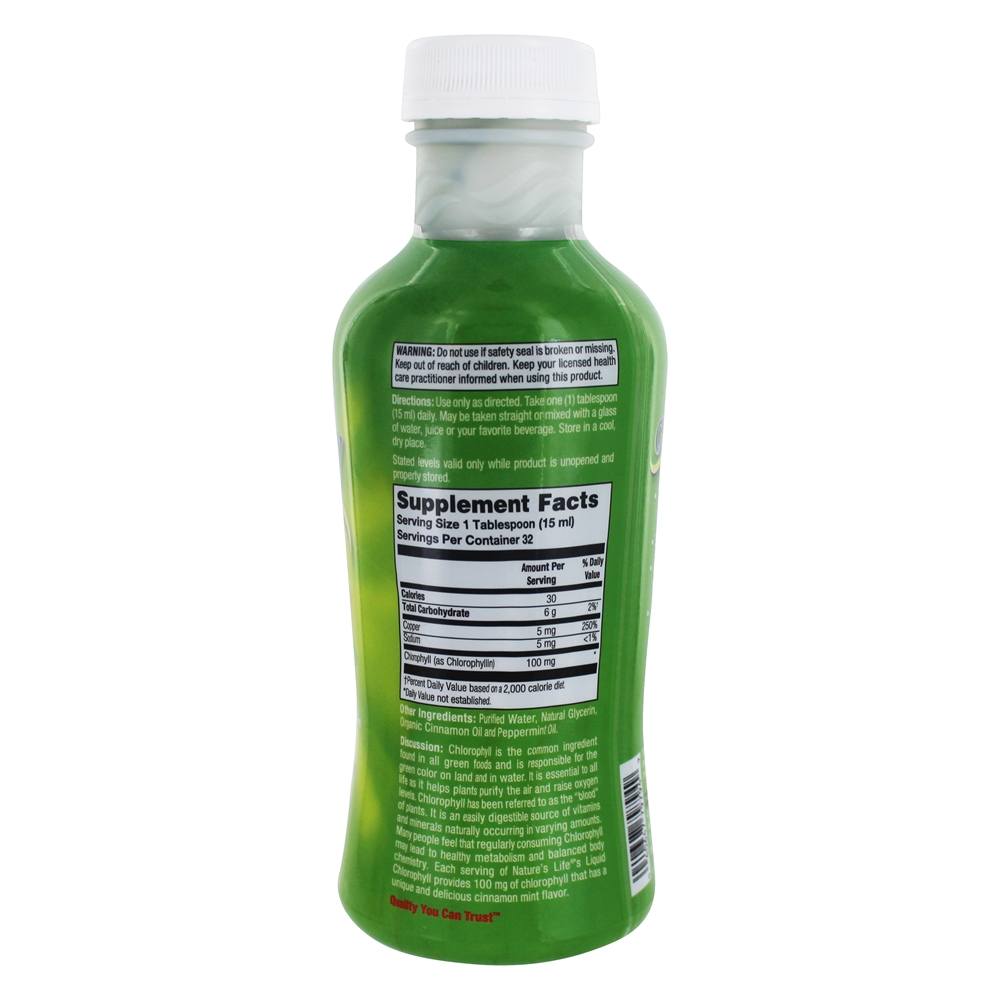 Comprar Clorofila Líquida Sabor Canela & Menta - 16.2 fl. oz. Nature's Life - Imagem 2