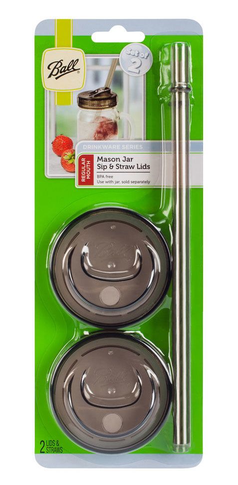 Comprar Regular Boca Pedreiro Jarra Sorvo & Palha Tampas - 4 Peça (s) Ball