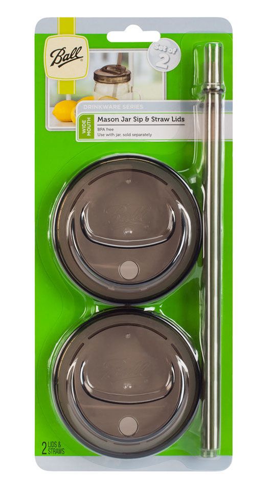 Comprar Amplo Frasco De Pedreiro Sip & Tampas De Palha - 4 Peça (s) Ball